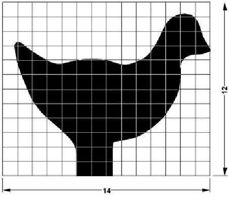 Schéma Silhouette Métallique Poulet - Chicken Metallic Silhouette Schematic
